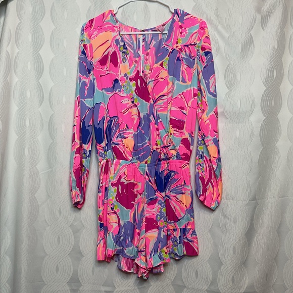 Lilly Pulitzer Fanning Romper Multi Jam Out Print Small 23972 - Picture 11 of 11